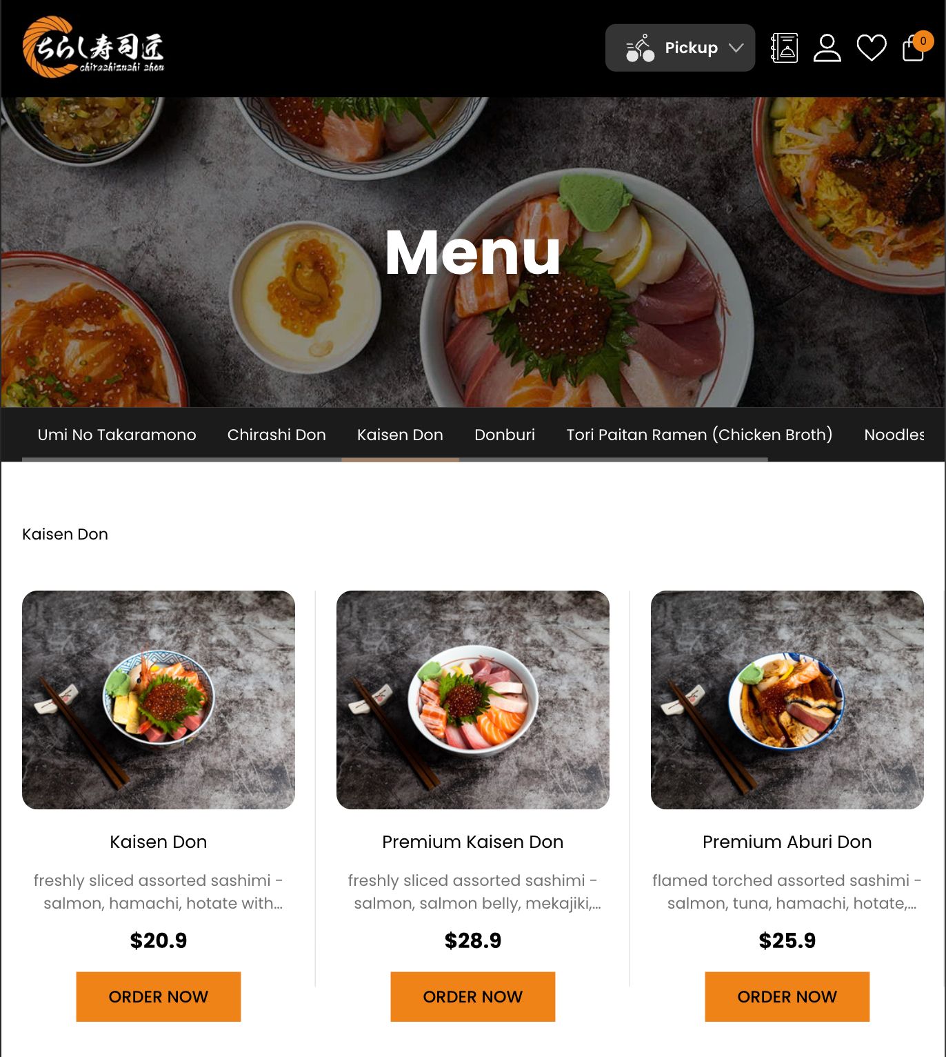 EpicCommerce online ordering interface with AI upsells